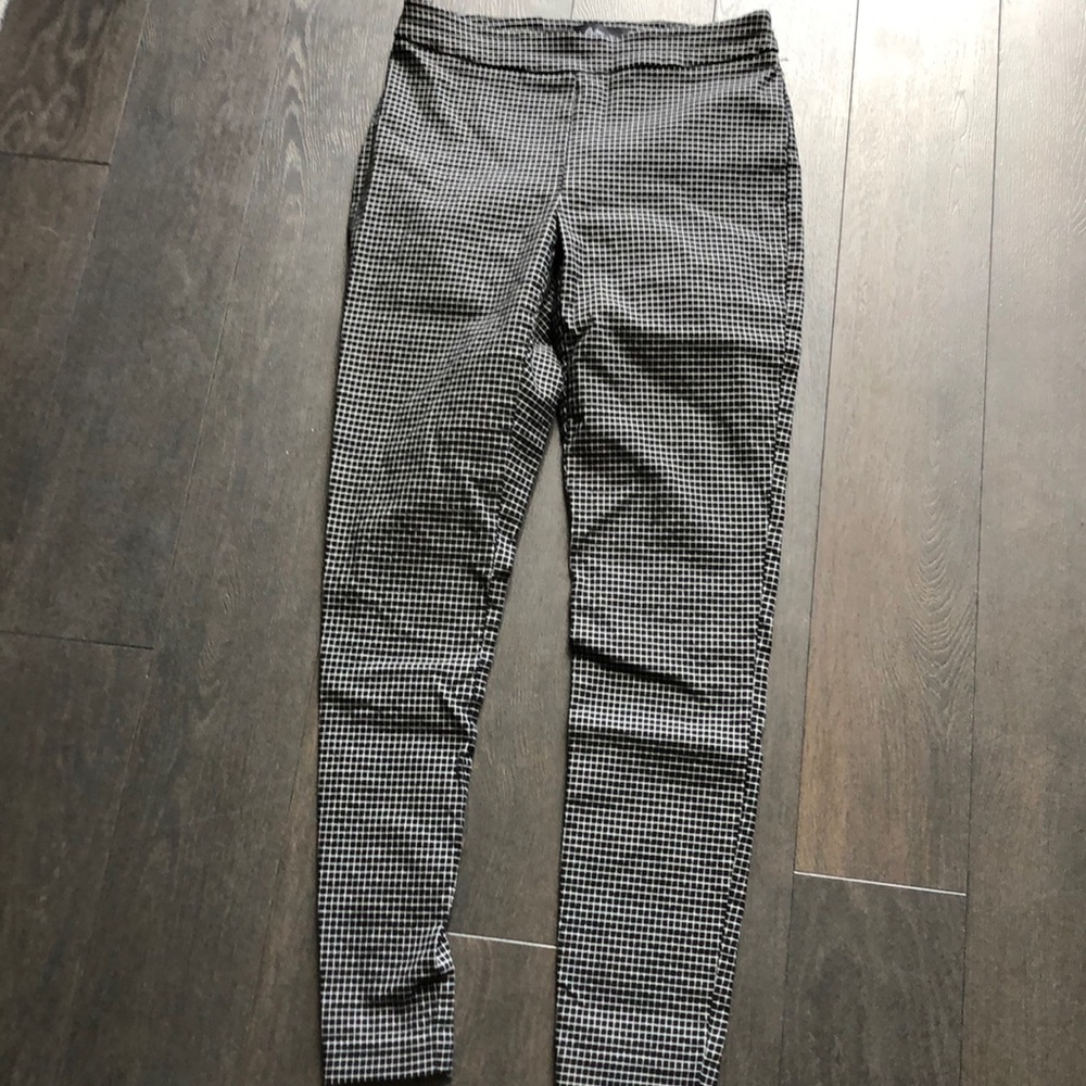 Black and white checkered work pant
